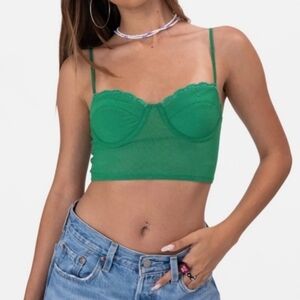 Adika Green Casa Cupped Mesh Croptop